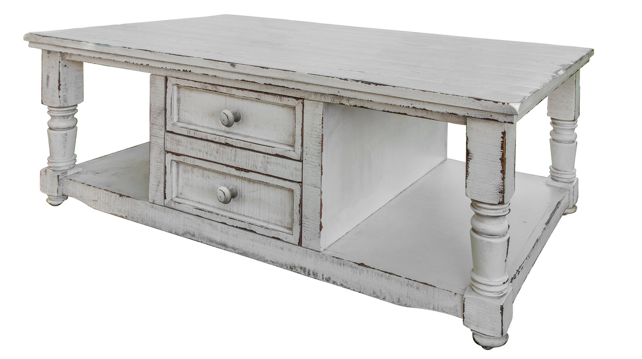 Aruba 4 Drawer, Cocktail Table, w/ White finish image