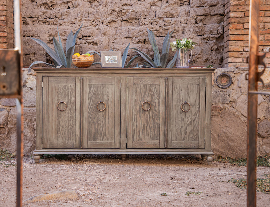 Capri Console w/4 Doors, Olive finish