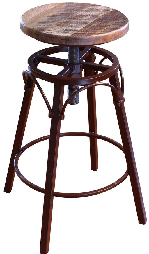 Antique 24-30" Counter Height Swivel Stool with Straight Legs in Multi Color (Set of 2) image
