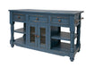 Aruba Kitchen Island, w/ dark blue finish image