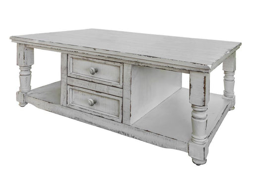 Aruba 4 Drawer, Cocktail Table, w/ White finish image