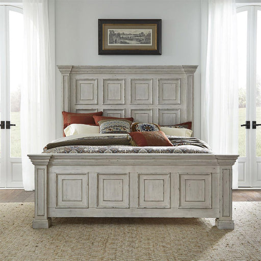 Liberty Furniture Big Valley King Panel Bed in Whitestone image