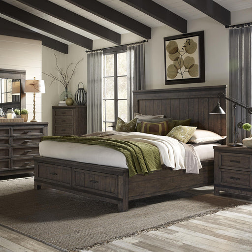 Thornwood Hills Queen Two Sided Storage Bed, Dresser & Mirror, Night Stand image