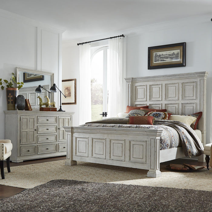 Big Valley King Panel Bed, Dresser & Mirror image