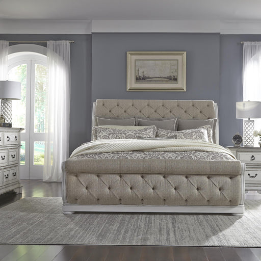 Abbey Park Queen Uph Sleigh Bed, Dresser & Mirror, Nightstand image