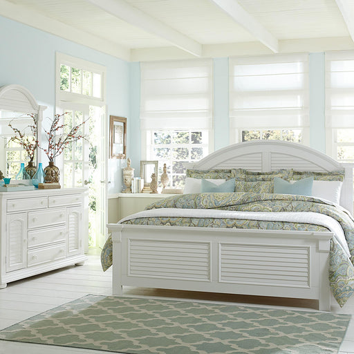 Summer House I King Panel Bed, Dresser & Mirror, Chest image