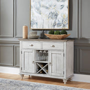 Ocean Isle Buffet in Antique White with Weathered Pine image