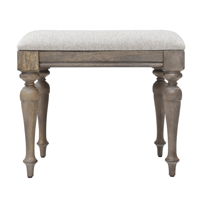 Steve Silver Highland Park Vanity Bench in Waxed Driftwood