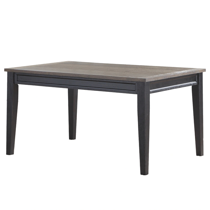 Steve Silver Raven Noir Dining Table in Two Tone Ebony and Driftwood