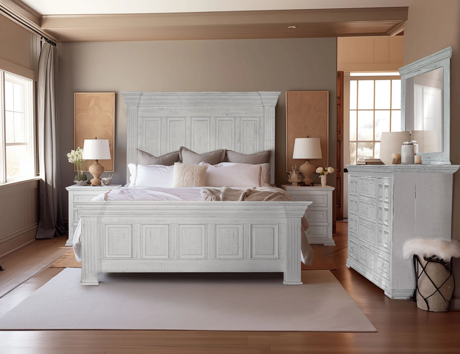 Terra White King Bed