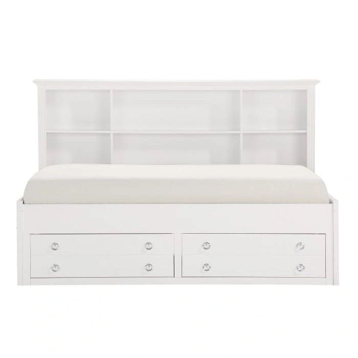 Meghan Full Lounge Storage Bed in White 2058WHPRF-1*