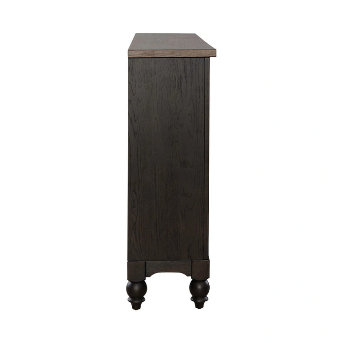 Americana Farmhouse Hall Buffet in Dusty Taupe & Black image