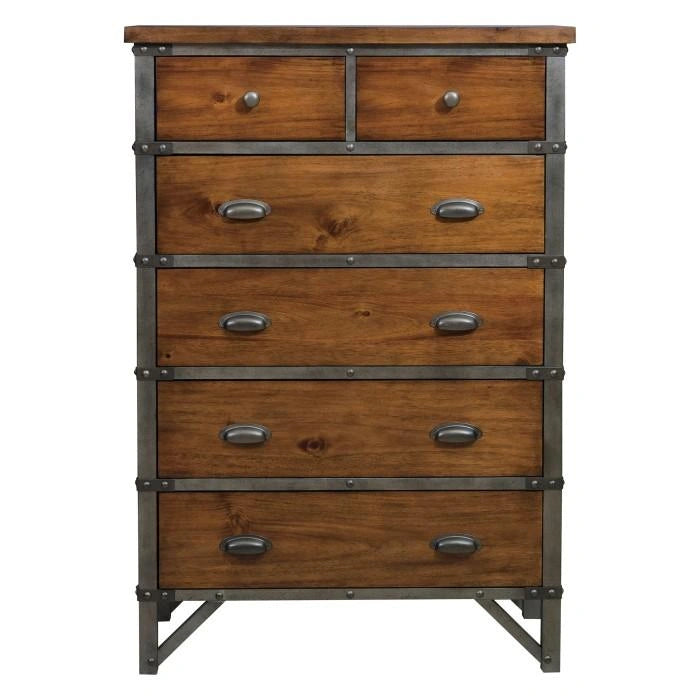 Holverson Chest in Rustic Brown & Gunmetal 1715-9