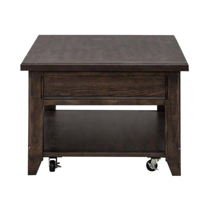Paradise Valley Lift Top Cocktail Table in Saddle Brown image