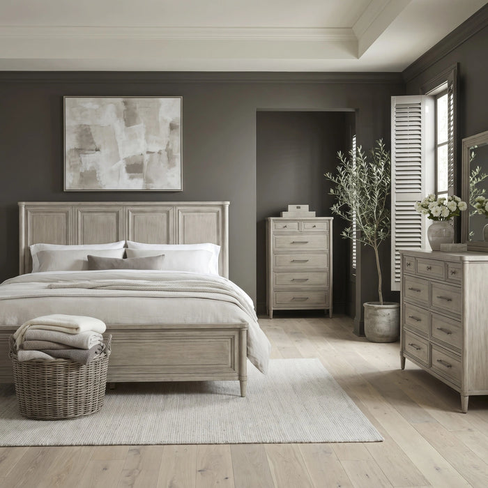 Rochelle Park California Panel Bed, Dresser & Mirror, Chest image