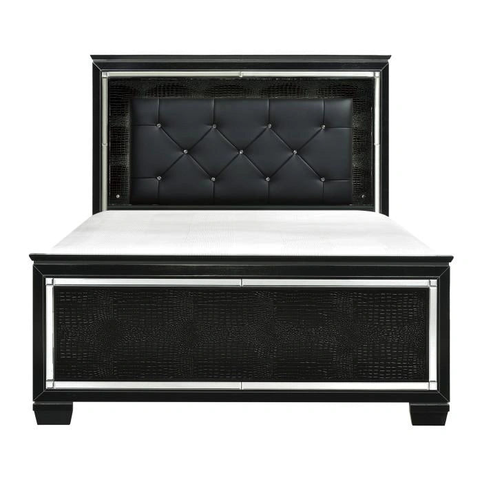 Allura Full Panel Bed in Black 1916FBK-1*