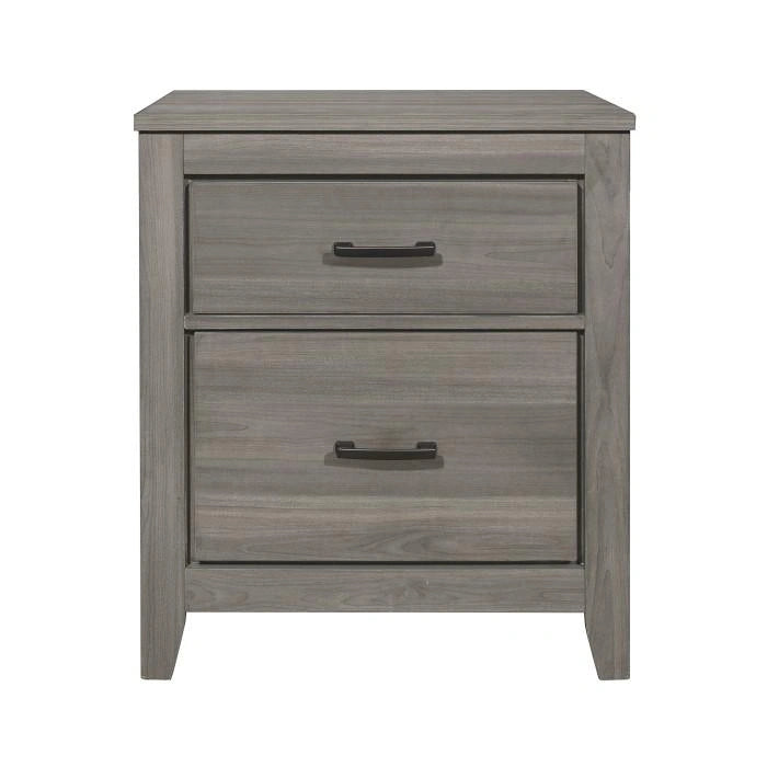 Waldorf 2 Drawer Nightstand in Dark Gray 1902-4
