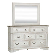 Abbey Park Panel Bed, Dresser & Mirror, Chest image