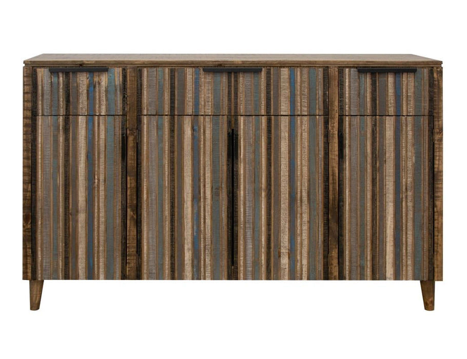 Tiza 3 Drawers, 4 Doors, Console Blue