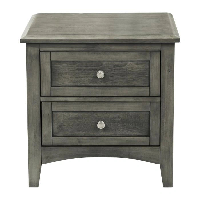 Garcia 2 Drawer Nightstand in Gray 2046-4