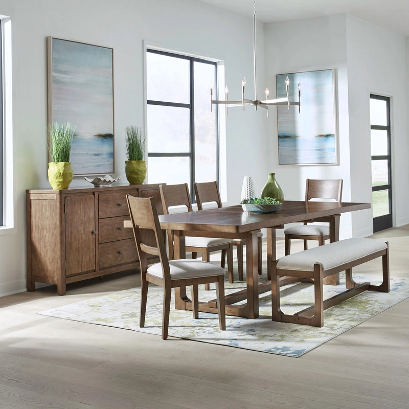 Harmony 6 Piece Trestle Table Set image