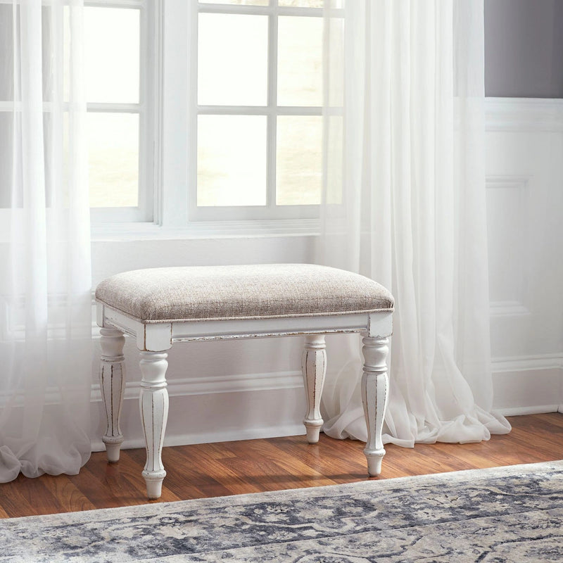 Magnolia Manor Accent Bench in Antique White image