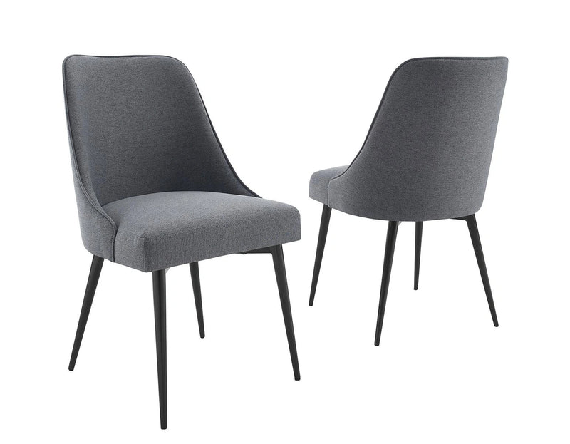 Steve Silver Colfax Side Chair in Charcoal (Set of 2)