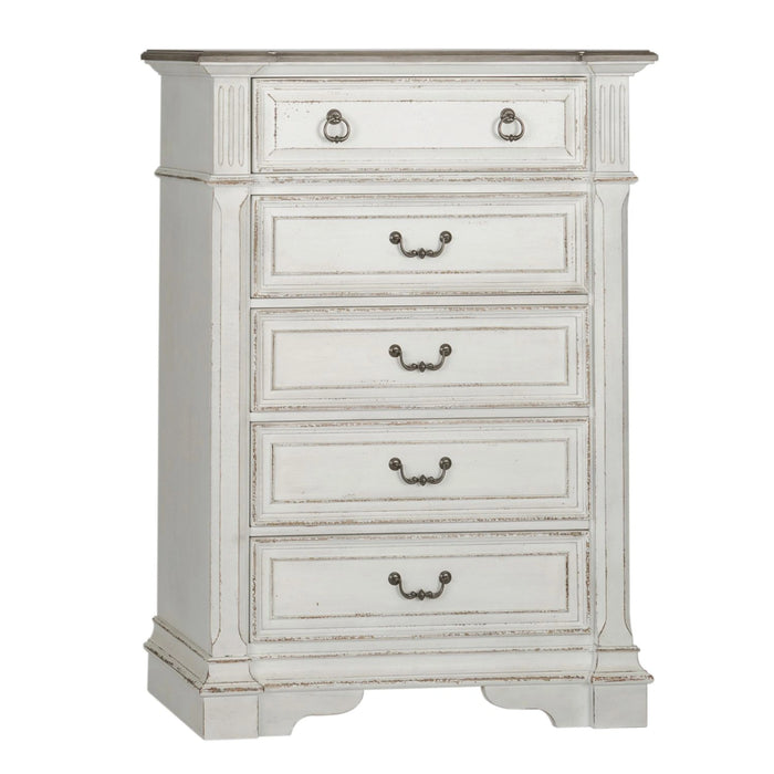 Abbey Park Panel Bed, Dresser & Mirror, Chest, Night Stand image