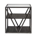 Arista Chair Side Table in Cobblestone Brown image