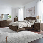 Avalon King Panel Storage Bed, Dresser & Mirror, Chest, NS image