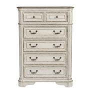 Magnolia Manor Panel Bed, Dresser & Mirror, Chest image