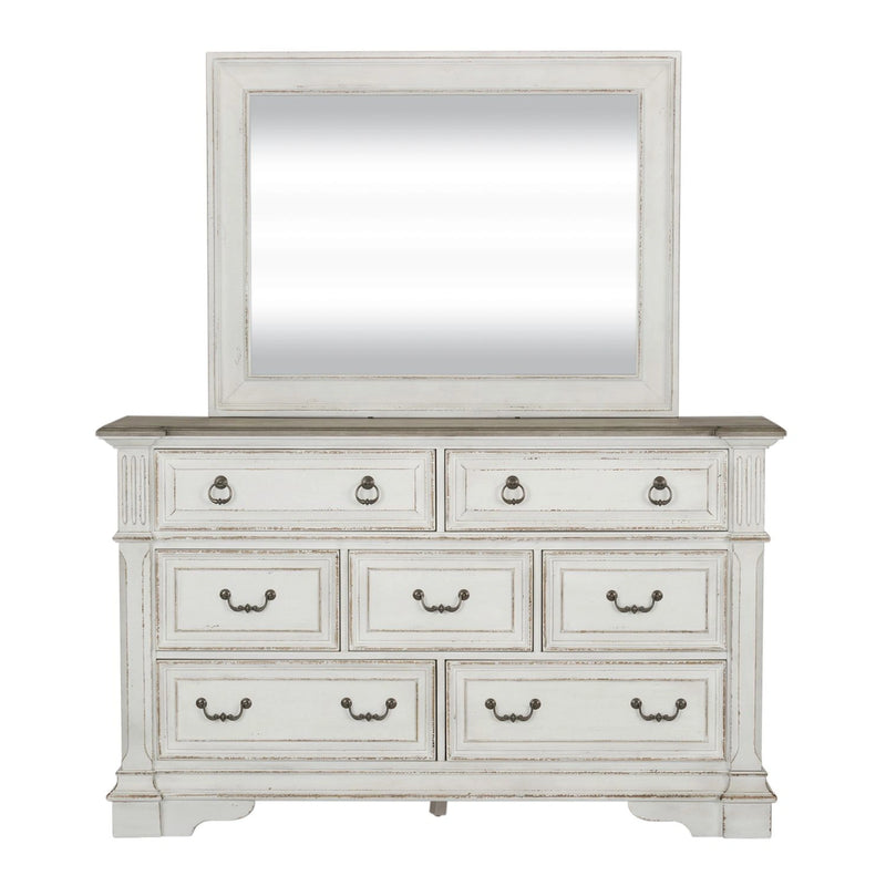 Abbey Park King California Sleigh Bed, Dresser & Mirror, Chest image