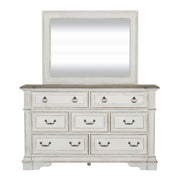 Abbey Park King California Panel Bed, Dresser & Mirror, Night Stand image
