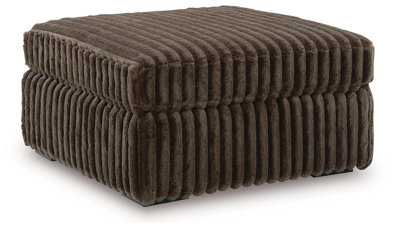 Midnight-Madness Oversized Accent Ottoman - Chocolate