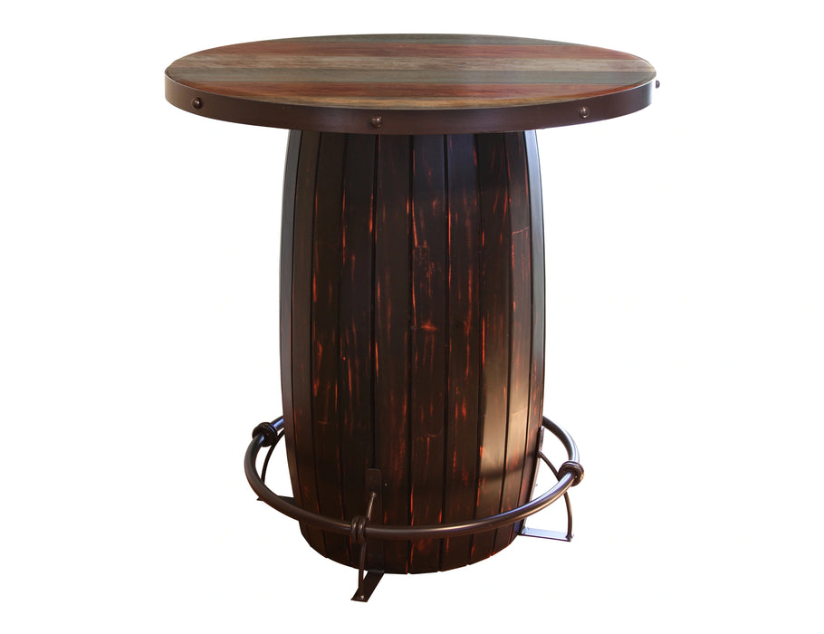 Antique Bistro Table Barrel Design