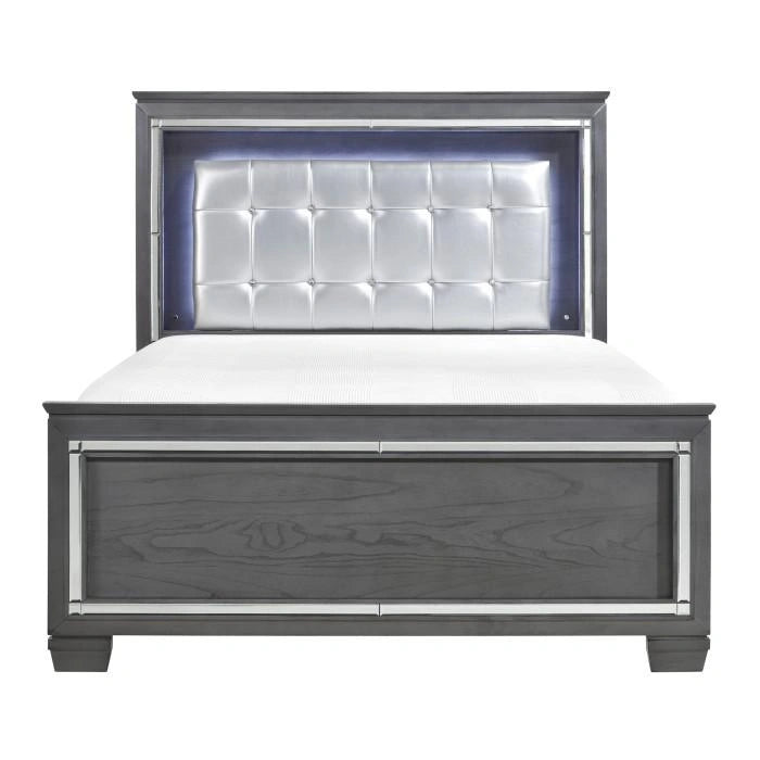 Allura Full Panel Bed in Gray 1916FGY-1*