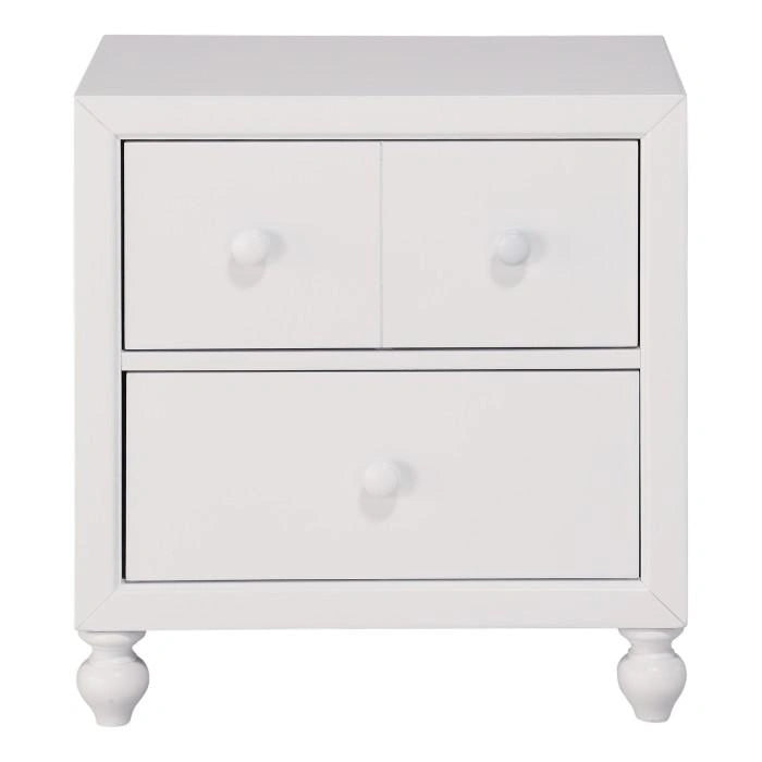Wellsummer 2 Drawer Nightstand in White 1803W-4