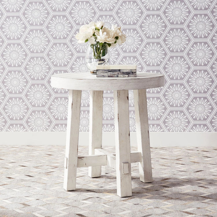 Modern Farmhouse Splay Leg Round End Table image