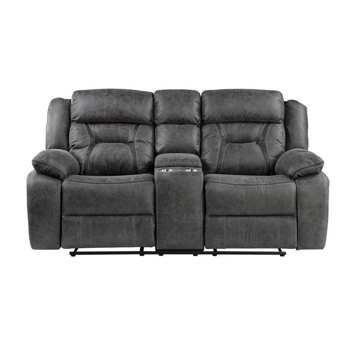 Madrona Hill Double Reclining Loveseat in Gray 9989GY-2