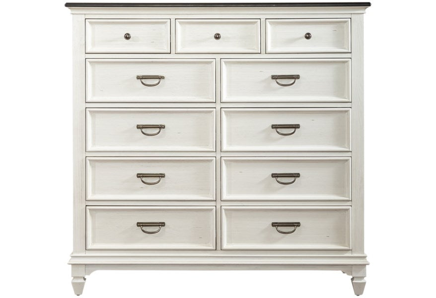 Liberty Furniture Allyson Park 11 Drawer Chesser in Wirebrushed White image