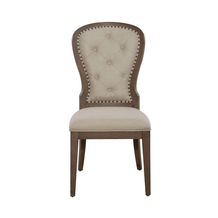 Americana Farmhouse Uph Tufted Back Side Chair image