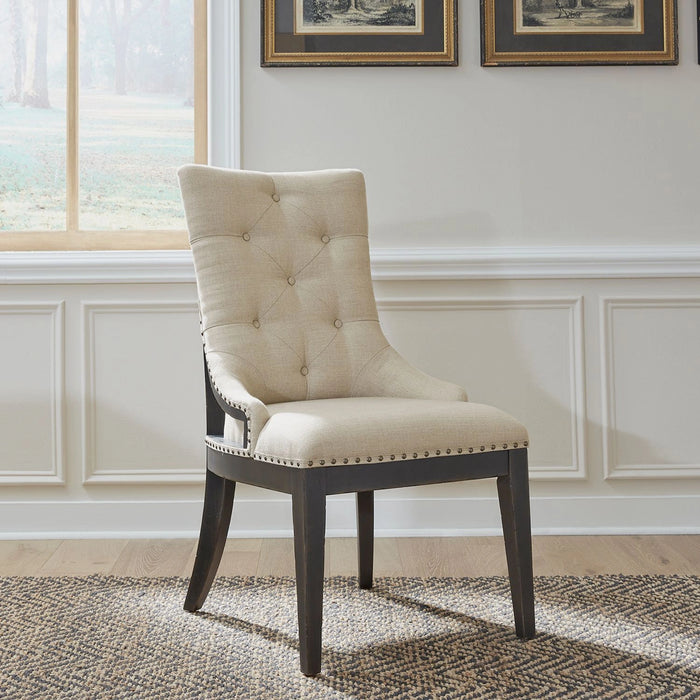 Americana Farmhouse Uph Shelter Side Chair- Black (RTA) image