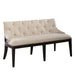 Americana Farmhouse Uph Shelter Dining Bench in Dusty Taupe & Black image