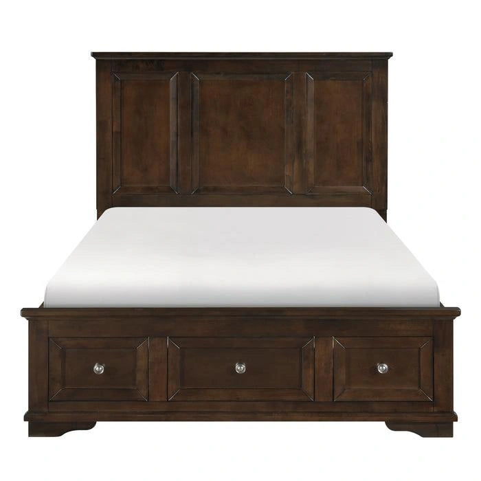 Eunice Full Platform Bed with Footboard Storage in Espresso 1844FDC-1*