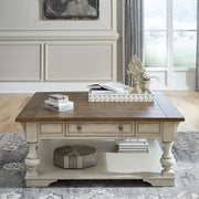 Morgan Creek Cocktail Table in Antique White image