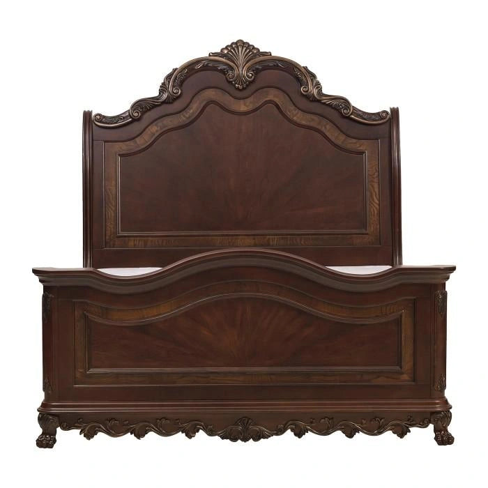 Deryn Park Queen Sleigh Bed in Cherry 2243SL-1