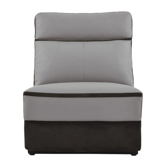 Laertes Armless Chair in Taupe Gray 8318-AC