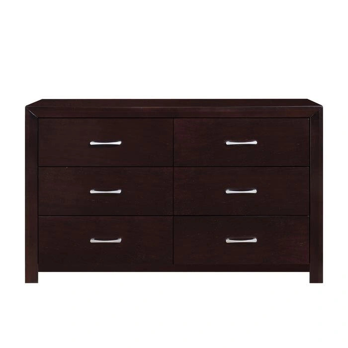 Edina 6 Drawer Dresser in Espresso-Hinted Cherry 2145-5