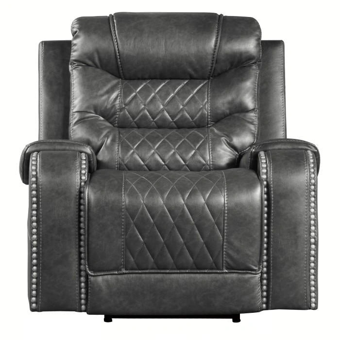 Putnam Power Reclining Chair in Gray 9405GY-1PW