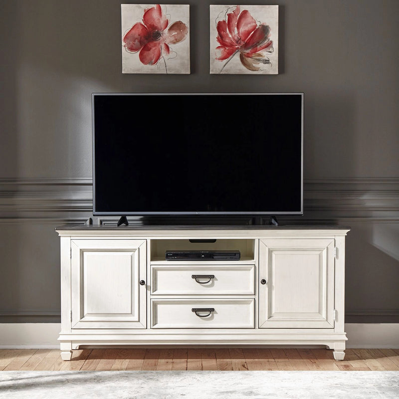 Allyson Park 66 Inch TV Console in Wirebrushed White image